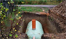 Установка дренажной системы маленькой хижины